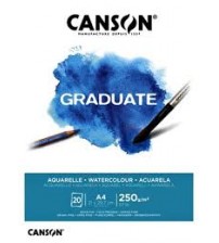 Canson Graduate 250 gr A4 20yp Aquarella & Watercolor Blok